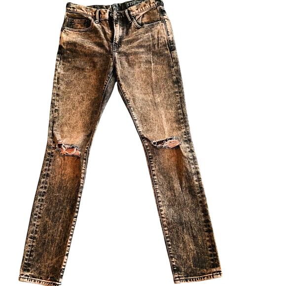PRPS: Men's Slim Fit Orange Distressed Jeans - 30